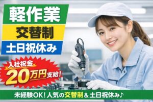 綺麗な工場での軽作業風景